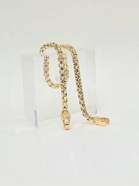 David Yurman Box Chain Bracelet in 18K Yellow Gold - 3.4mm - Size Small